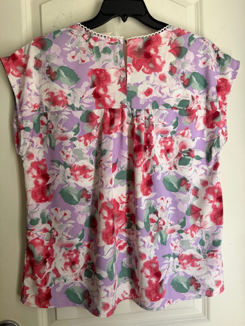 Savanna Jane Lavender and Pink Floral Lace Top L floral embroidered summer boho - Picture 10 of 10